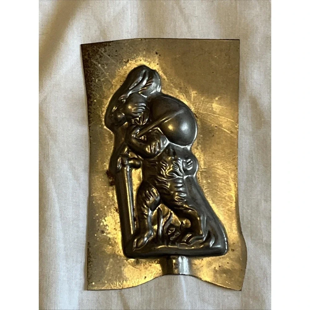 Vintage Candy Sucker Mold ~ Walking With Stick-Easter Bunny Rabbit